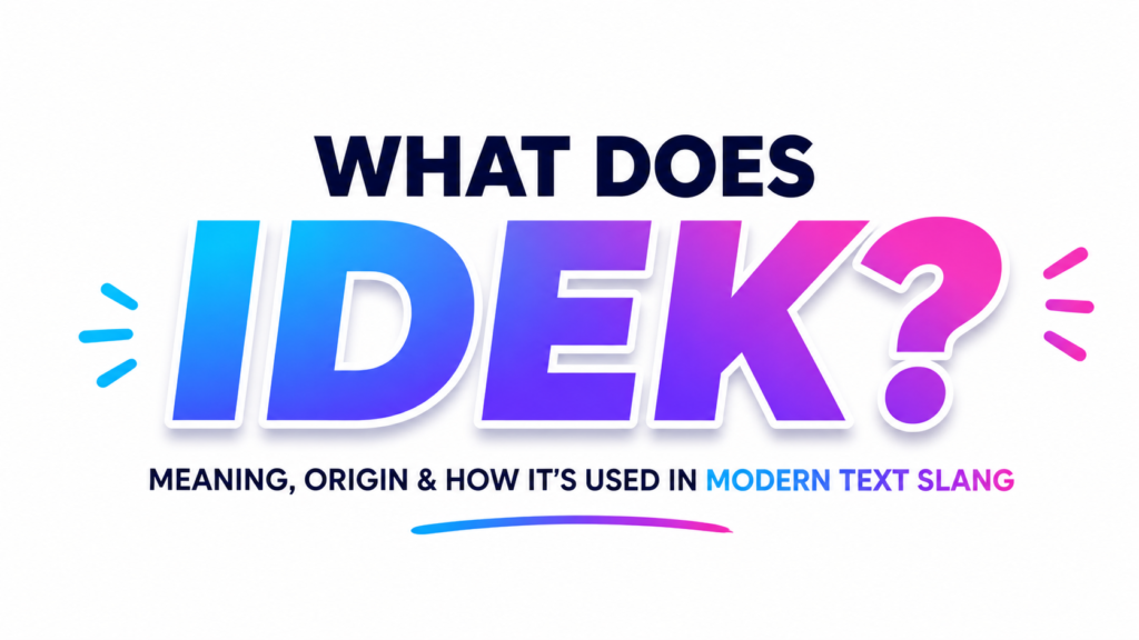 what-dose-idek-mean